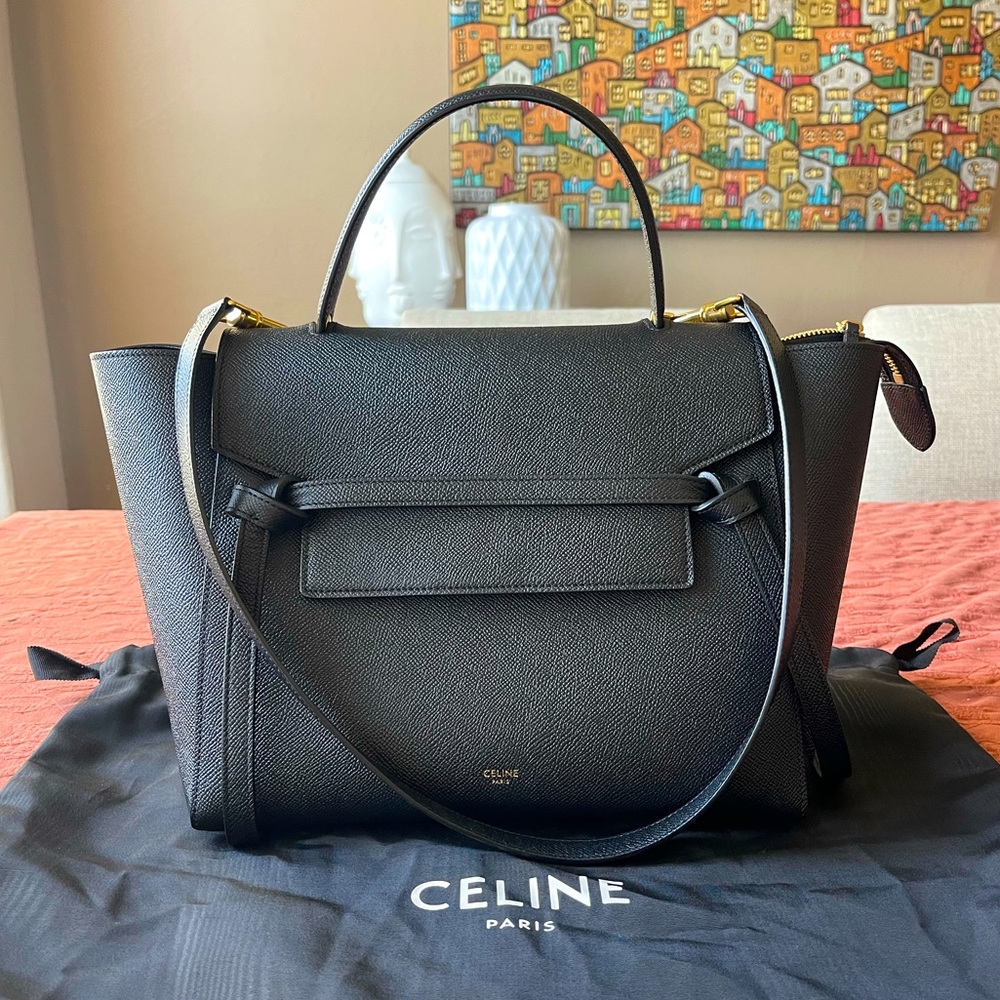 Celine belt bag mini size black